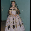 Unidentified performer in costume for Les Contes d'Hoffmann at the Metropolitan Opera