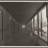 Back porches of a series of identical houses. Bound Brook, New Jersey.