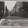 Narrow street in New Brunswick, New Jersey.