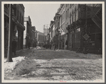 Narrow street in New Brunswick, New Jersey.
