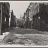 Narrow street in New Brunswick, New Jersey.
