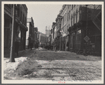 Narrow street in New Brunswick, New Jersey.