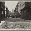 Narrow street in New Brunswick, New Jersey.