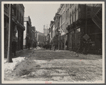 Narrow street in New Brunswick, New Jersey.