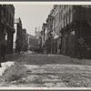 Narrow street in New Brunswick, New Jersey.
