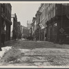 Narrow street in New Brunswick, New Jersey.
