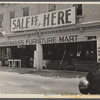 Open furniture mart despite winter weather. Bound Brook, New Jersey.
