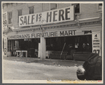 Open furniture mart despite winter weather. Bound Brook, New Jersey.