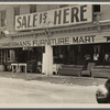 Open furniture mart despite winter weather. Bound Brook, New Jersey.