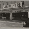 Open furniture mart despite winter weather. Bound Brook, New Jersey.