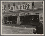 Open furniture mart despite winter weather. Bound Brook, New Jersey.