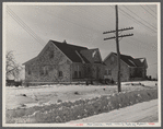 Shabby brick houses typical of Franklin Township near Bound Brook, New Jersey.