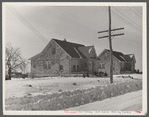 Shabby brick houses typical of Franklin Township near Bound Brook, New Jersey.