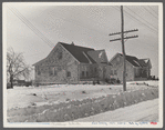Shabby brick houses typical of Franklin Township near Bound Brook, New Jersey.