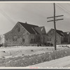 Shabby brick houses typical of Franklin Township near Bound Brook, New Jersey.