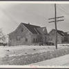 Shabby brick houses typical of Franklin Township near Bound Brook, New Jersey.