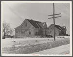 Shabby brick houses typical of Franklin Township near Bound Brook, New Jersey.