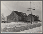 Shabby brick houses typical of Franklin Township near Bound Brook, New Jersey.