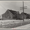 Shabby brick houses typical of Franklin Township near Bound Brook, New Jersey.