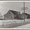 Shabby brick houses typical of Franklin Township near Bound Brook, New Jersey.