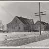 Shabby brick houses typical of Franklin Township near Bound Brook, New Jersey.