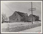 Shabby brick houses typical of Franklin Township near Bound Brook, New Jersey.