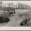 Early March progress on dam at lake site. Berwyn project, [Greenbelt,] Maryland.