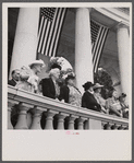 Arlington Cemetery, Arlington, Virginia. Women in reserved boxes at the Memorial Day services in the amphitheater.