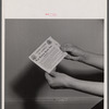 Sugar rationing card showing stamps. Washington, D.C.