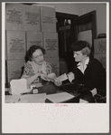Applicants for sugar rationing cards.