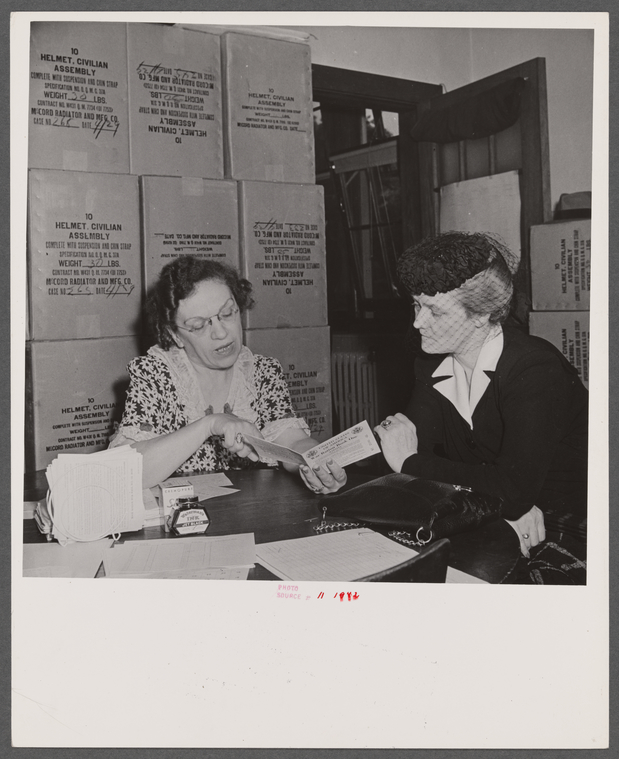 Applicants for sugar rationing cards.