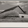 Dairy barn and outside haystack, Chattanooga, Tennessee.