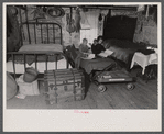 Interior of mountain farmhouse, Appalachian Mountains near Marshall, North Carolina.