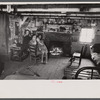 Interior of mountain farmhouse, Appalachian Mountains near Marshall, North Carolina.