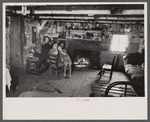 Interior of mountain farmhouse, Appalachian Mountains near Marshall, North Carolina.