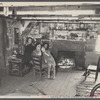 Interior of mountain farmhouse, Appalachian Mountains near Marshall, North Carolina.