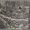 Stone check dams to aid in prevention of soil erosion. Crabtree Creek Recreational Demonstration project near Raleigh.
