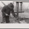 Demonstrating homemade cider press at Crabtree Recreational Demonstration Project near Raleigh, North Carolina.