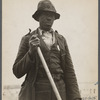 Negro workman [digging shipmast locust roots], Sandhills Land Utilization Project, North Carolina.