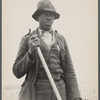 Negro workman [digging shipmast locust roots], Sandhills Land Utilization Project, North Carolina.