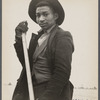 Negro workman [digging shipmast locust roots], Sandhills Land Utilization Project, North Carolina.