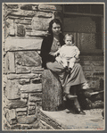 Young Cumberland Homestead mother and child, Crossville, Tennessee.