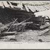 Tool shed of farmstead on Natchez Trace project, near Lexington, Tennessee.
