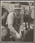 Saw mill worker, Wilson Cedar Forest Project near Lebanon, Tennessee.