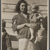 Mother and baby of family of nine living in field on U.S. Route 70 in Tennessee, near Tennessee River.