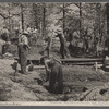 Foundation construction on recreation building, Lake of the Ozarks recreation project, near  Kaiser, Missouri.