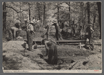 Foundation construction on recreation building, Lake of the Ozarks recreation project, near  Kaiser, Missouri.