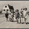 Homestead children coming home from school, Decatur Homesteads, Indiana.