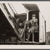 Steam shovel operator at the Hightstown, New Jersey, project.