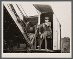 Steam shovel operator at the Hightstown, New Jersey, project.